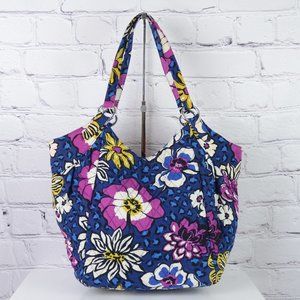 VERA BRADLEY Quilted Satchel / Shoulder Bag in African Violet
